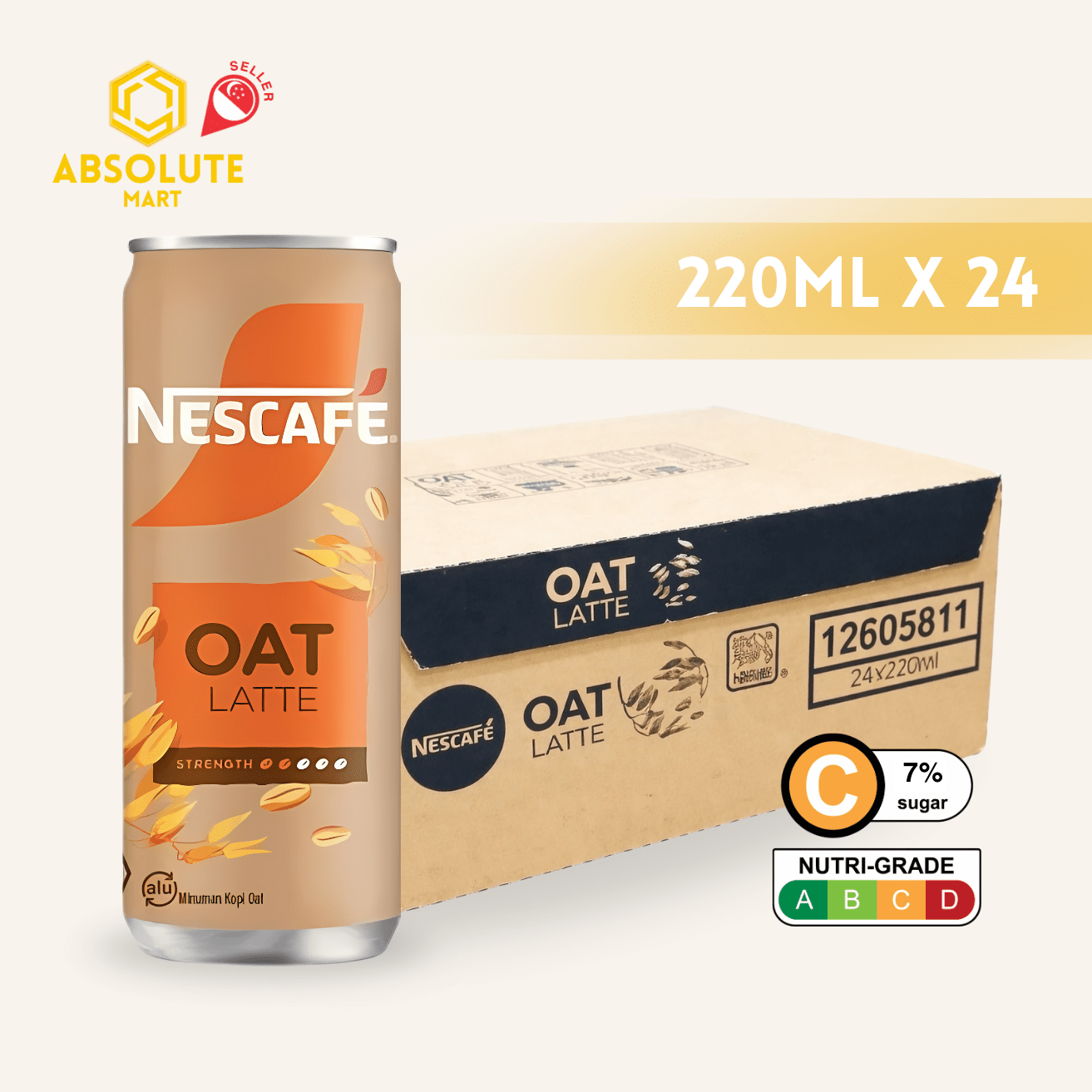 NESCAFE Oat Latte 220ML X 24 (CAN) - ABSOLUTE MARTNESCAFE Oat Latte 220ML X 24 (CAN)Ready To Drink Coffee