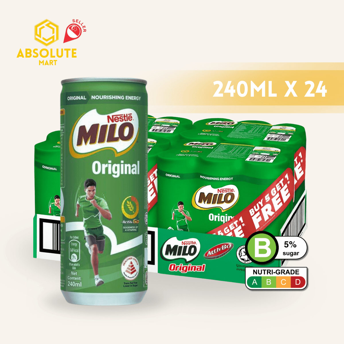 NESTLE Milo 240ML X 24 (CAN) - ABSOLUTE MARTNESTLE Milo 240ML X 24 (CAN)Malt Drinks
