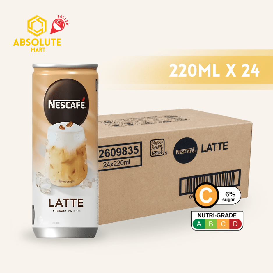 NESTLE Nescafe Latte RTD Kopi Susu 220ML X 24 (CAN) - ABSOLUTE MARTNESTLE Nescafe Latte RTD Kopi Susu 220ML X 24 (CAN)Ready To Drink Coffee