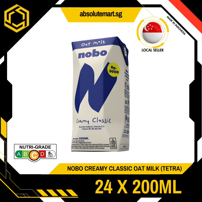 NOBO Creamy Classic Oat Milk 200ML X 24 (TETRA) - ABSOLUTE MARTNOBO Creamy Classic Oat Milk 200ML X 24 (TETRA)