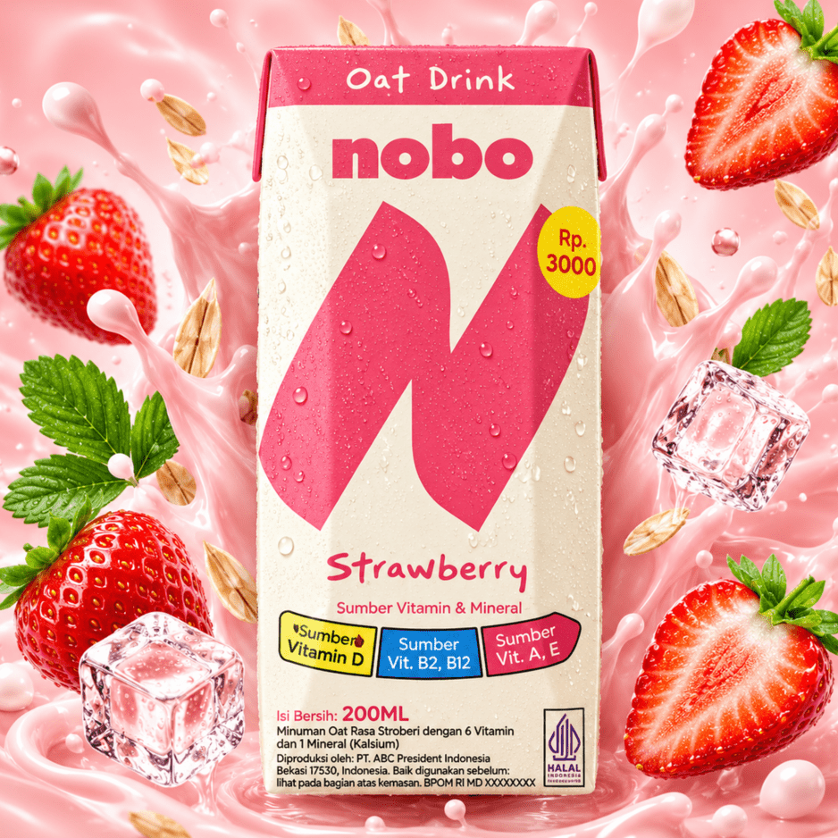 NOBO Strawberry Oat Milk 200ML X 24 (TETRA) - ABSOLUTE MARTNOBO Strawberry Oat Milk 200ML X 24 (TETRA)Oat Milk
