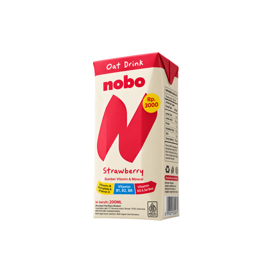 NOBO Strawberry Oat Milk 200ML X 24 (TETRA) - ABSOLUTE MARTNOBO Strawberry Oat Milk 200ML X 24 (TETRA)Oat Milk