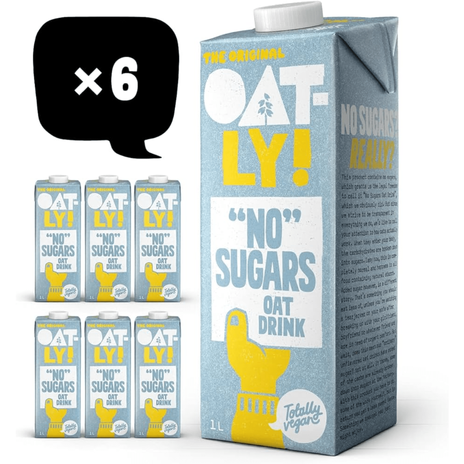 OATLY Original NO SUGAR Oat Milk 1L X 6 (TETRA) - ABSOLUTE MARTOATLY Original NO SUGAR Oat Milk 1L X 6 (TETRA)Oat Milk