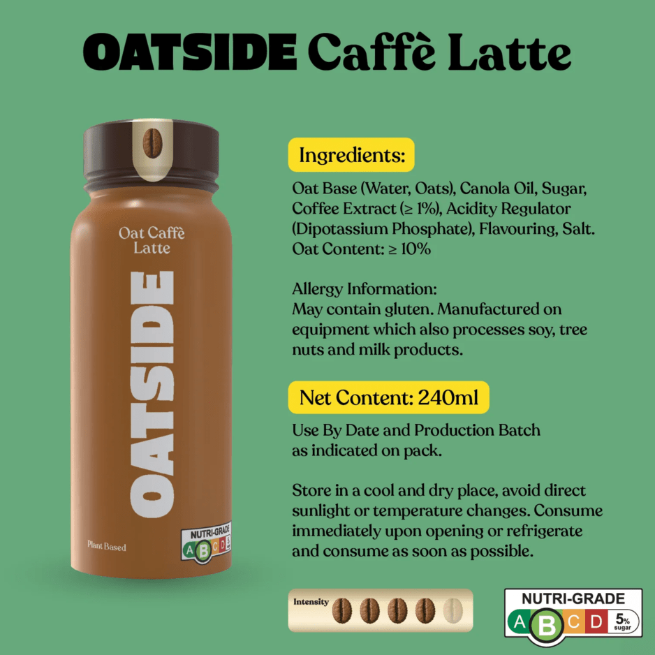 OATSIDE Coffee Latte Edition Oat Milk 240ML X 24 (BOTTLE) - ABSOLUTE MARTOATSIDE Coffee Latte Edition Oat Milk 240ML X 24 (BOTTLE)Ready To Drink Coffee