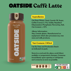OATSIDE Coffee Latte Edition Oat Milk 240ML X 24 (BOTTLE) - ABSOLUTE MARTOATSIDE Coffee Latte Edition Oat Milk 240ML X 24 (BOTTLE)Ready To Drink Coffee