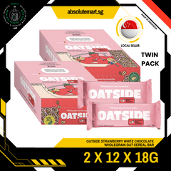 [TWIN PACK] OATSIDE Strawberry Wholegrain Cereal Bar 2 Pack X 12 X 18G