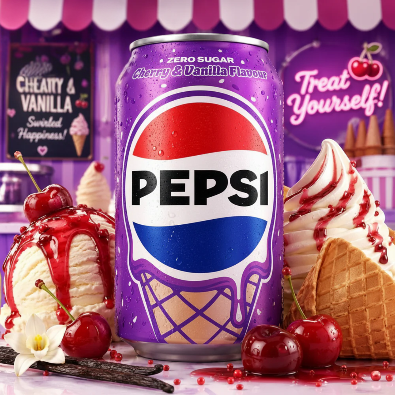 PEPSI Cherry Vanilla Zero Sugar 330ML X 24 (CAN) - ABSOLUTE MARTPEPSI Cherry Vanilla Zero Sugar 330ML X 24 (CAN)Cola & Classic Sodas