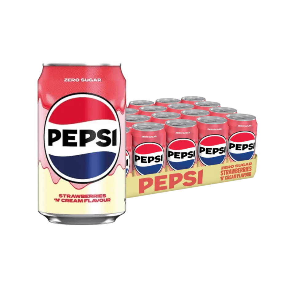 PEPSI Strawberries & Cream Zero Sugar 330MLX 24 (CAN) - ABSOLUTE MARTPEPSI Strawberries & Cream Zero Sugar 330MLX 24 (CAN)Cola & Classic Sodas