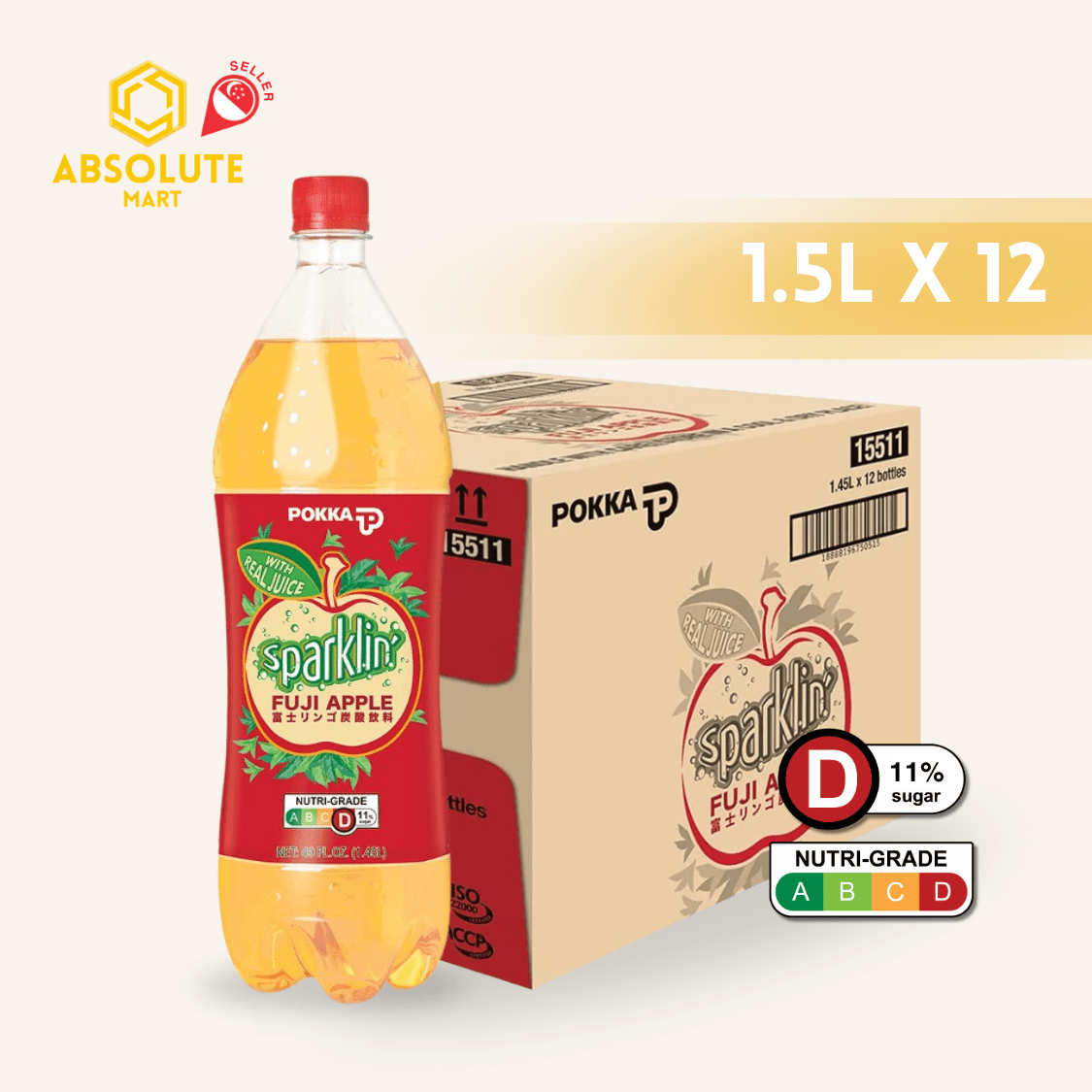 POKKA Fuji Apple 1.5L X 12 (BOTTLE) - ABSOLUTE MARTPOKKA Fuji Apple 1.5L X 12 (BOTTLE)Fruit Drinks