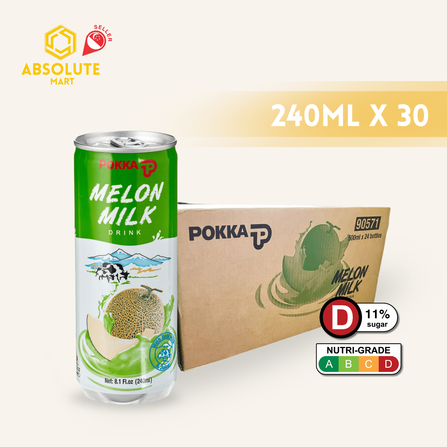 POKKA Melon Milk 240ML X 30 (CAN) - ABSOLUTE MARTPOKKA Melon Milk 240ML X 30 (CAN)Flavoured & Milk Tea