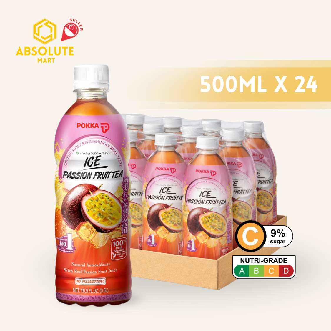 POKKA Passionfruit Tea 500ML X 24 (BOTTLE) - ABSOLUTE MARTPOKKA Passionfruit Tea 500ML X 24 (BOTTLE)Flavoured & Milk Tea