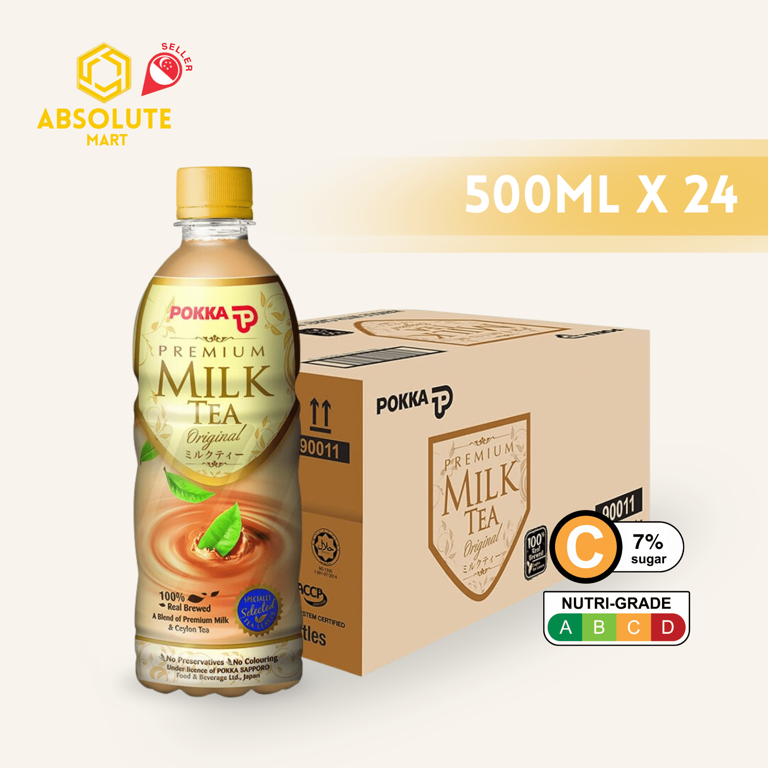 POKKA Premium Milk Tea 500ML X 24 (BOTTLE) - ABSOLUTE MARTPOKKA Premium Milk Tea 500ML X 24 (BOTTLE)Flavoured & Milk Tea