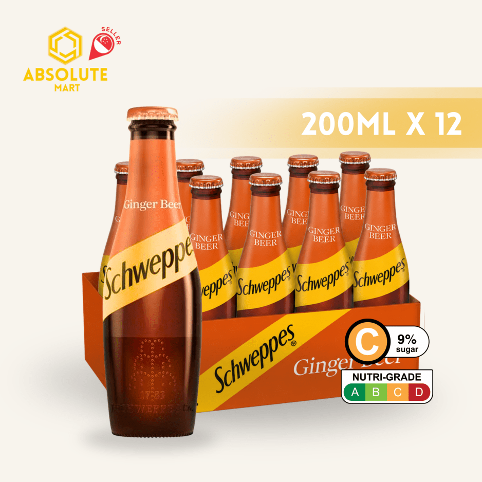SCHWEPPES Ginger Beer 200ML X 12 (GLASS) - ABSOLUTE MARTSCHWEPPES Ginger Beer 200ML X 12 (GLASS)Tonic & Mixers
