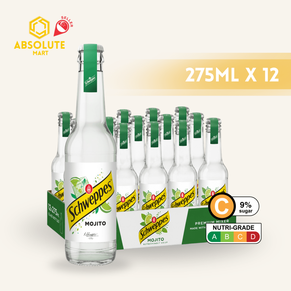 SCHWEPPES Mojito 275ML X 12 (GLASS) - ABSOLUTE MARTSCHWEPPES Mojito 275ML X 12 (GLASS)Tonic & Mixers