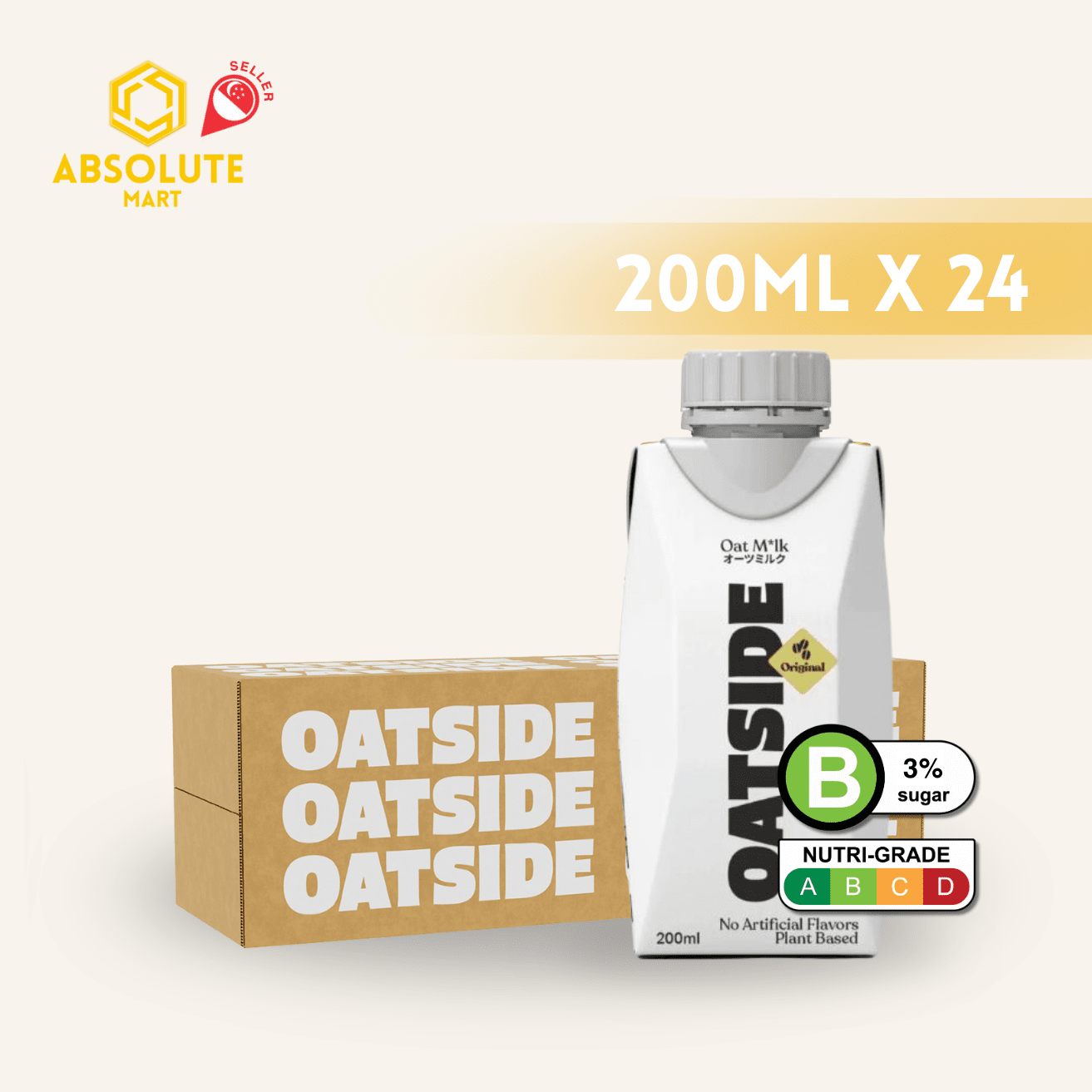 [SCREW CAP] OATSIDE Barista Edition Oat Milk 200ML X 24 (TETRA) - ABSOLUTE MART[SCREW CAP] OATSIDE Barista Edition Oat Milk 200ML X 24 (TETRA)Oat Milk