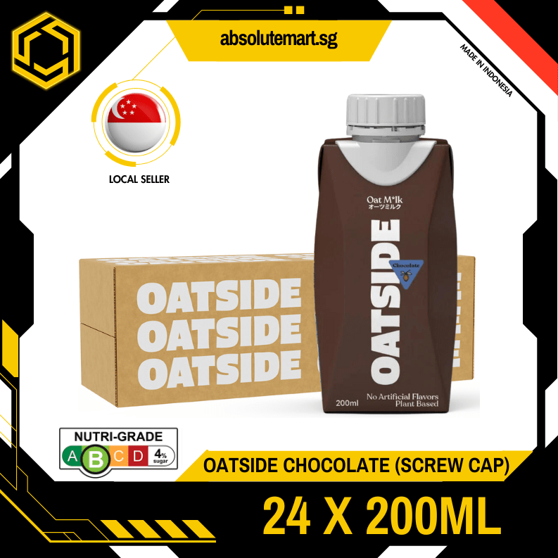 [SCREW CAP] OATSIDE Chocolate Edition Oat Milk 200ML X 24 (TETRA) - ABSOLUTE MART[SCREW CAP] OATSIDE Chocolate Edition Oat Milk 200ML X 24 (TETRA)Non - Dairy Milk