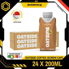 [SCREW CAP] OATSIDE Coffee Latte Edition Oat Milk 200ML X 24 (TETRA) - ABSOLUTE MART[SCREW CAP] OATSIDE Coffee Latte Edition Oat Milk 200ML X 24 (TETRA)Non - Dairy Milk