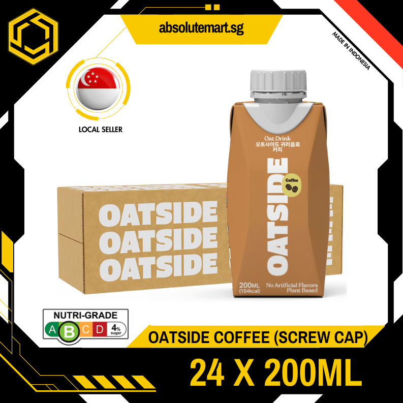 [SCREW CAP] OATSIDE Coffee Latte Edition Oat Milk 200ML X 24 (TETRA) - ABSOLUTE MART[SCREW CAP] OATSIDE Coffee Latte Edition Oat Milk 200ML X 24 (TETRA)Non - Dairy Milk