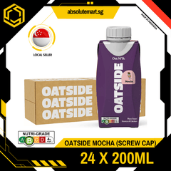 [SCREW CAP] OATSIDE Mocha Edition Oat Milk 200ML X 24 (TETRA) - ABSOLUTE MART[SCREW CAP] OATSIDE Mocha Edition Oat Milk 200ML X 24 (TETRA)Non - Dairy Milk