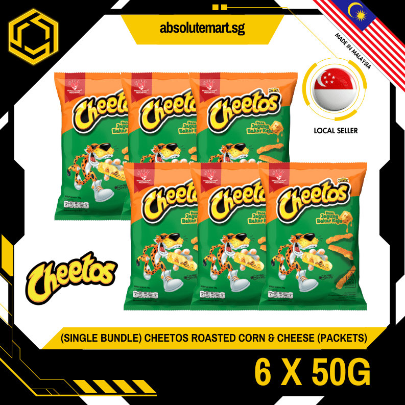 [SINGLE BUNDLE] CHEETOS Roasted Corn & Cheese 50G X 6 (PACKETS) - ABSOLUTE MART[SINGLE BUNDLE] CHEETOS Roasted Corn & Cheese 50G X 6 (PACKETS)