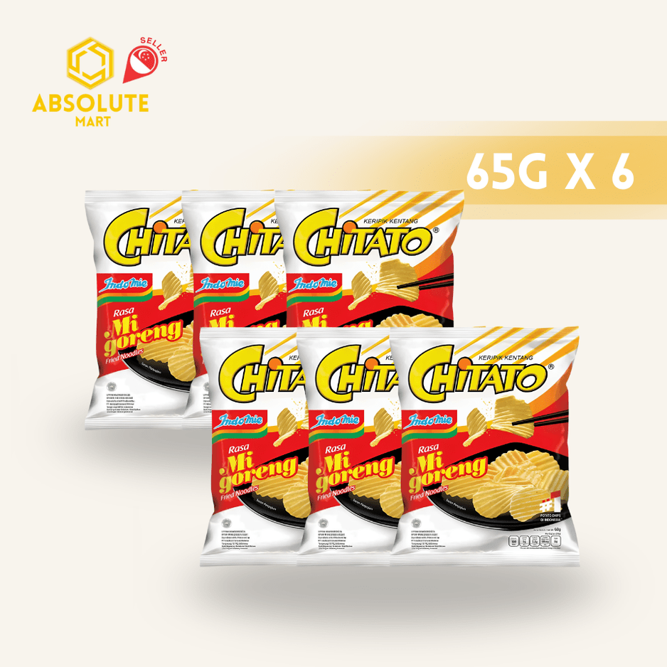 [SINGLE BUNDLE] CHITATO Indomie Mi Goreng Flavour 65G X 6 (PACKETS) - ABSOLUTE MART[SINGLE BUNDLE] CHITATO Indomie Mi Goreng Flavour 65G X 6 (PACKETS)Potato Chips