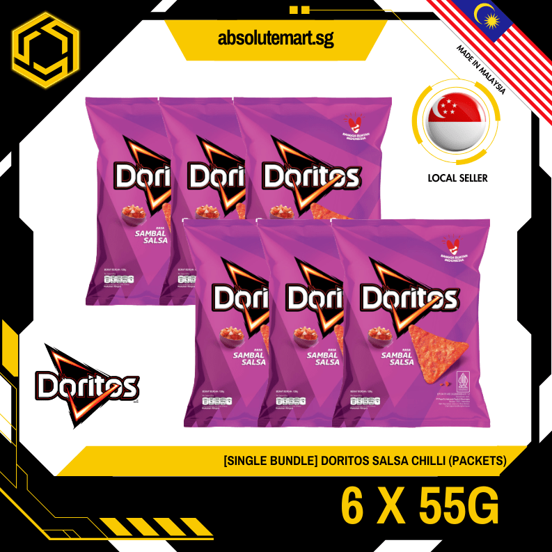 [SINGLE BUNDLE] DORITOS Salsa Chilli 55G X 6 (PACKETS) - ABSOLUTE MART[SINGLE BUNDLE] DORITOS Salsa Chilli 55G X 6 (PACKETS)