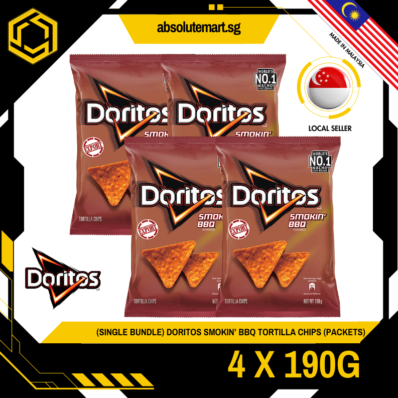 [SINGLE BUNDLE] DORITOS Smoking BBQ 190G X 4 (PACKETS) - ABSOLUTE MART[SINGLE BUNDLE] DORITOS Smoking BBQ 190G X 4 (PACKETS)