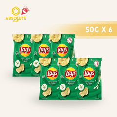 [SINGLE BUNDLE] LAY'S Sour Cream & Onion 50G X 6 (PACKETS) - ABSOLUTE MART[SINGLE BUNDLE] LAY'S Sour Cream & Onion 50G X 6 (PACKETS)Potato Chips