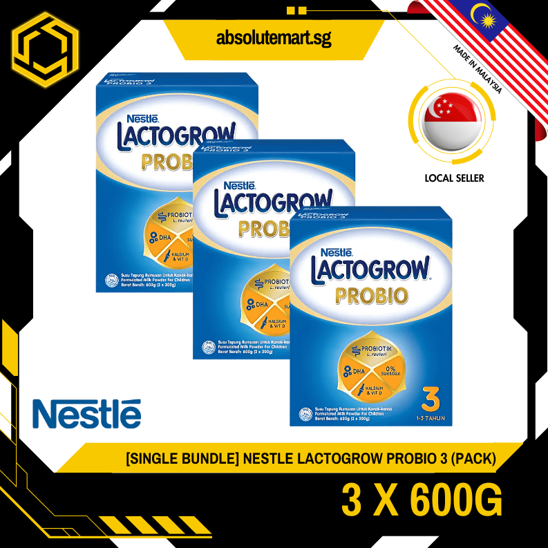 [SINGLE BUNDLE] NESTLE Lactogrow Probio 3 600G X 3 (PACKETS) - ABSOLUTE MART[SINGLE BUNDLE] NESTLE Lactogrow Probio 3 600G X 3 (PACKETS)