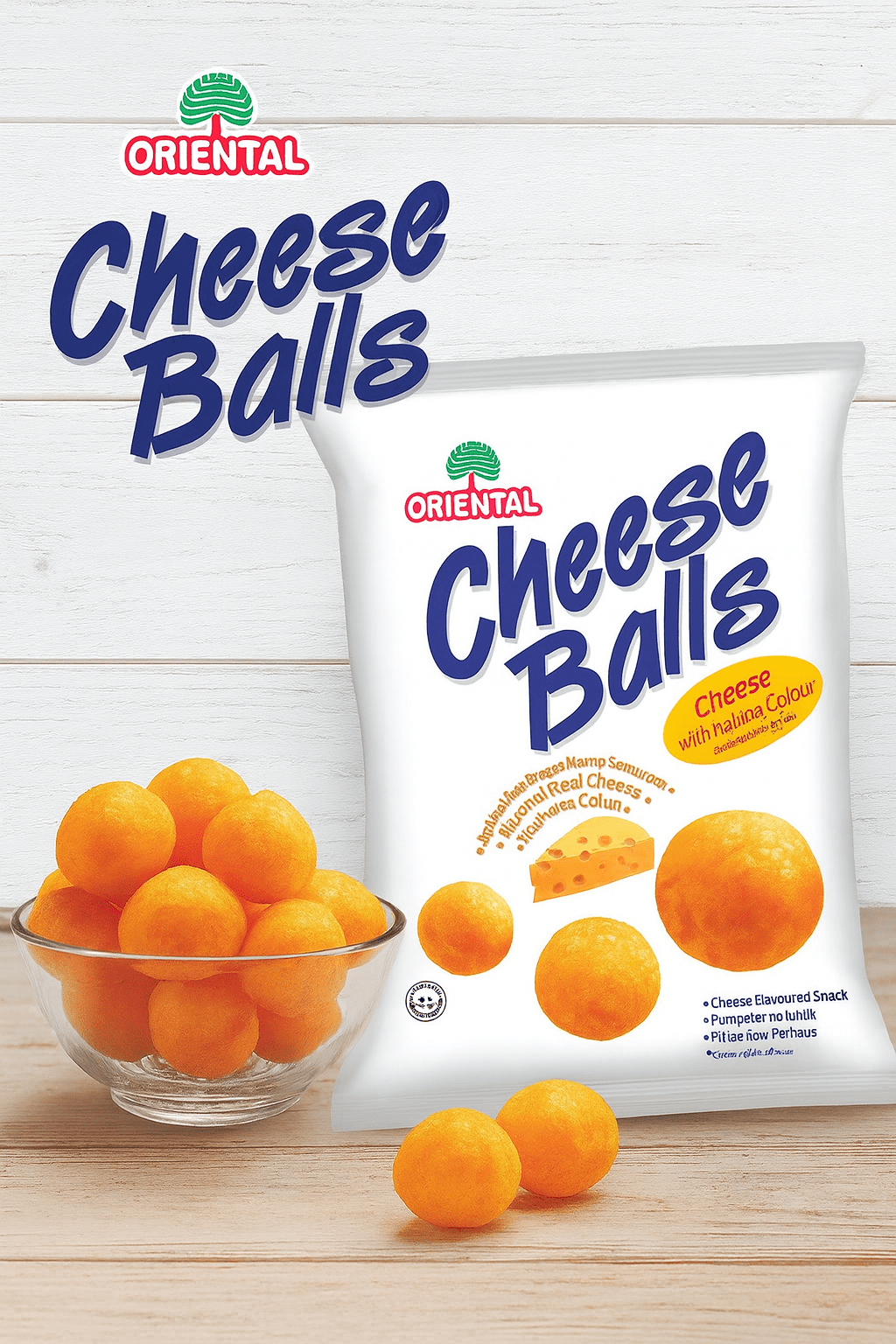 [SINGLE BUNDLE] ORIENTAL Cheese Balls 10 X 60G (PACKETS) - ABSOLUTE MART[SINGLE BUNDLE] ORIENTAL Cheese Balls 10 X 60G (PACKETS)Puffed Snacks
