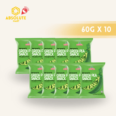 [SINGLE BUNDLE] ORIENTAL Green Peas Snack 10 X 60G (PACKETS) - ABSOLUTE MART[SINGLE BUNDLE] ORIENTAL Green Peas Snack 10 X 60G (PACKETS)Puffed Snacks