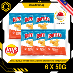 [SINGLE BUNDLE] RUFFLES Cheddar & Sour Cream 50G X 6 (PACKETS) - ABSOLUTE MART[SINGLE BUNDLE] RUFFLES Cheddar & Sour Cream 50G X 6 (PACKETS)