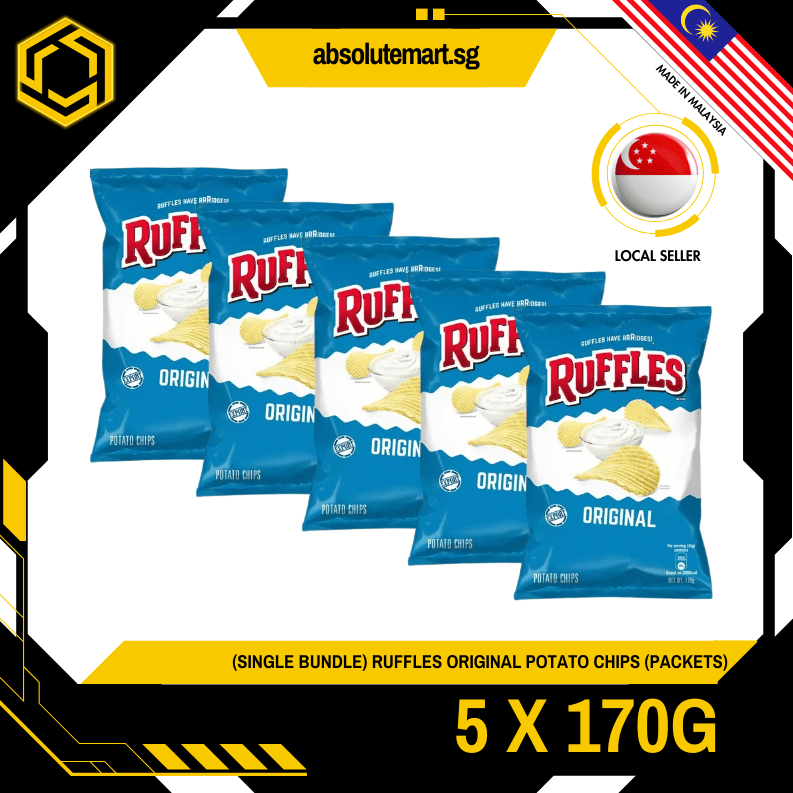 [SINGLE BUNDLE] RUFFLES Original 170G X 5 (PACKETS) - ABSOLUTE MART[SINGLE BUNDLE] RUFFLES Original 170G X 5 (PACKETS)