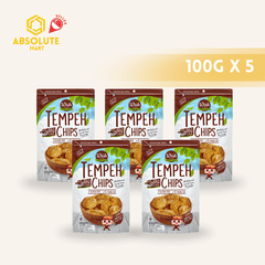 [SINGLE BUNDLE] WOH Tempeh Chips BBQ 100G X 5 (PACKET) - ABSOLUTE MART[SINGLE BUNDLE] WOH Tempeh Chips BBQ 100G X 5 (PACKET)Puffed Snacks