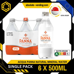 [SINGLE PACK] ACQUA PANNA Natural Mineral Water 500ML X 6 (BOTTLE) - ABSOLUTE MART[SINGLE PACK] ACQUA PANNA Natural Mineral Water 500ML X 6 (BOTTLE)