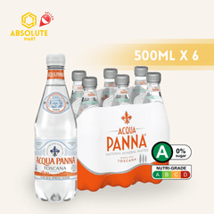 [SINGLE PACK] ACQUA PANNA Natural Mineral Water 500ML X 6 (BOTTLE) - ABSOLUTE MART[SINGLE PACK] ACQUA PANNA Natural Mineral Water 500ML X 6 (BOTTLE)Still Water