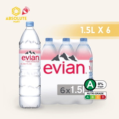 [SINGLE PACK] EVIAN Mineral Water 1.5L X 6 (BOTTLE) - ABSOLUTE MART[SINGLE PACK] EVIAN Mineral Water 1.5L X 6 (BOTTLE)Still Water