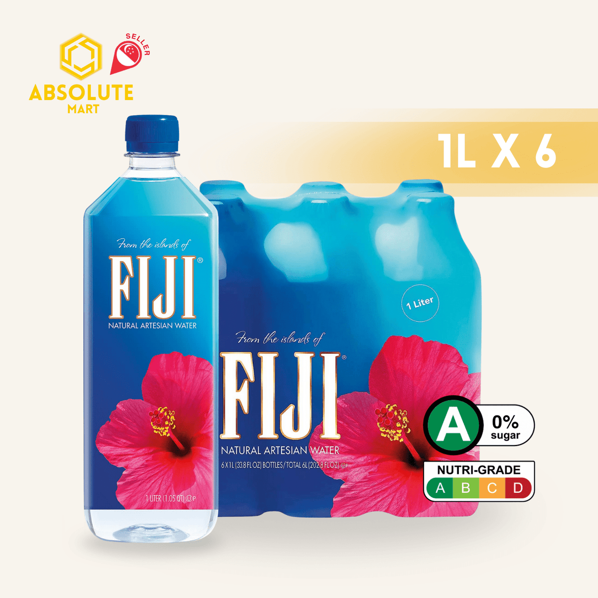 [SINGLE PACK] FIJI Artesian Water 1L X 6 (BOTTLE) - ABSOLUTE MART[SINGLE PACK] FIJI Artesian Water 1L X 6 (BOTTLE)Still Water