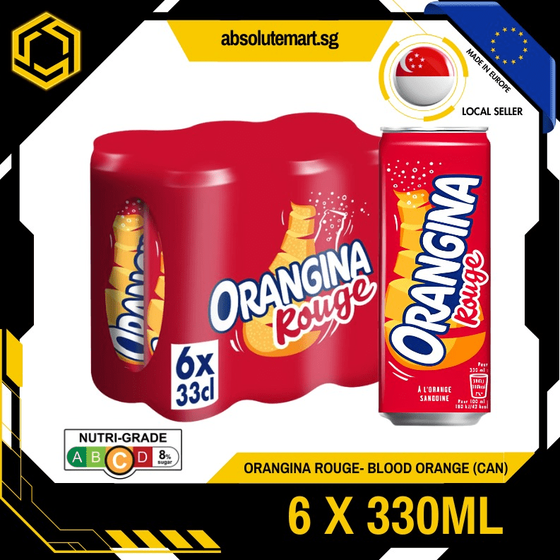 [SINGLE PACK] ORANGINA Rouge Blood Orange 330ML X 6 (CAN) - ABSOLUTE MART[SINGLE PACK] ORANGINA Rouge Blood Orange 330ML X 6 (CAN)