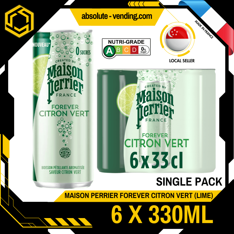 [SINGLE PACK] PERRIER Maison Lime Sparkling Mineral Water 330ML X 6 (CANS) - ABSOLUTE MART[SINGLE PACK] PERRIER Maison Lime Sparkling Mineral Water 330ML X 6 (CANS)