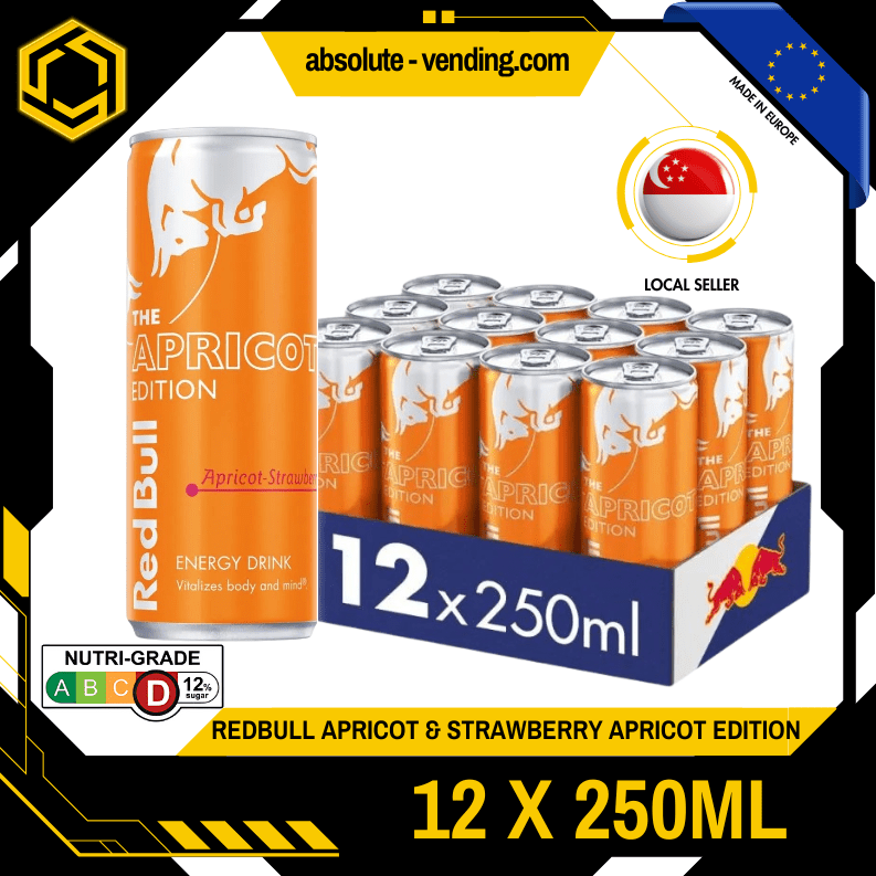 [SINGLE PACK] REDBULL Apricot & Strawberry 250ML X 12 (CAN) - ABSOLUTE MART[SINGLE PACK] REDBULL Apricot & Strawberry 250ML X 12 (CAN)