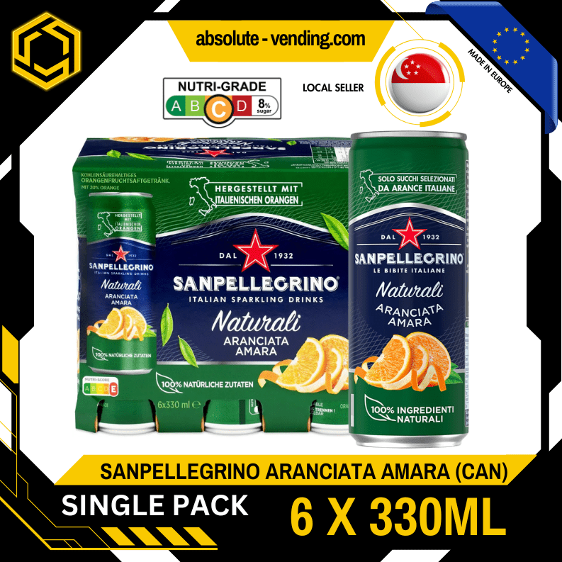[SINGLE PACK] SAN PELLEGRINO Aranciata Amara Sparkling Beverage 330ML X 6 (CAN) - ABSOLUTE MART[SINGLE PACK] SAN PELLEGRINO Aranciata Amara Sparkling Beverage 330ML X 6 (CAN)