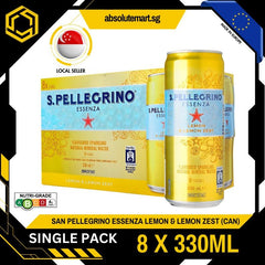 [SINGLE PACK] SAN PELLEGRINO Essenza Lemon & Lemon Zest 330ML X 8 (CAN) - ABSOLUTE MART[SINGLE PACK] SAN PELLEGRINO Essenza Lemon & Lemon Zest 330ML X 8 (CAN)