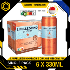 [SINGLE PACK] SAN PELLEGRINO Essenza Peach & Orange Melon 330ML X 6 (CAN) - ABSOLUTE MART[SINGLE PACK] SAN PELLEGRINO Essenza Peach & Orange Melon 330ML X 6 (CAN)
