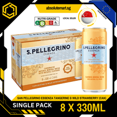 [SINGLE PACK] SAN PELLEGRINO Essenza Tangerine & Wild Strawberry 330ML X 8 (CAN) - ABSOLUTE MART[SINGLE PACK] SAN PELLEGRINO Essenza Tangerine & Wild Strawberry 330ML X 8 (CAN)