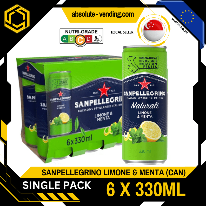 [SINGLE PACK] SAN PELLEGRINO Limone & Menta Sparkling Beverage 330ML X 6 (CAN) - ABSOLUTE MART[SINGLE PACK] SAN PELLEGRINO Limone & Menta Sparkling Beverage 330ML X 6 (CAN)
