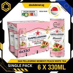 [SINGLE PACK] SAN PELLEGRINO Momenti Peach White Tea 330ML X 6 (CAN) - ABSOLUTE MART[SINGLE PACK] SAN PELLEGRINO Momenti Peach White Tea 330ML X 6 (CAN)