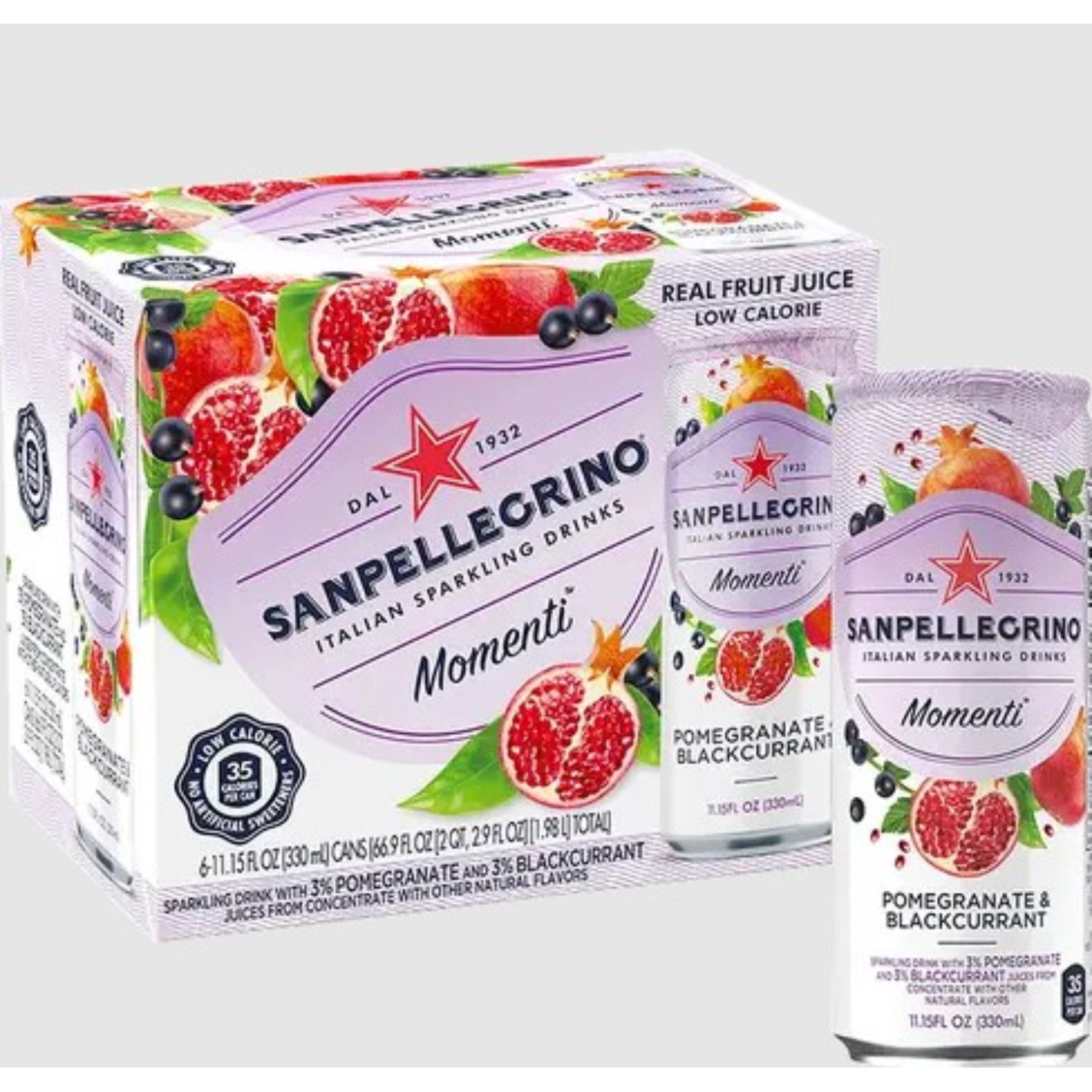 [SINGLE PACK] SAN PELLEGRINO MOMENTI POMEGRANATE & BLACKCURRANT 330ML X 6 (CAN) - ABSOLUTE MART[SINGLE PACK] SAN PELLEGRINO MOMENTI POMEGRANATE & BLACKCURRANT 330ML X 6 (CAN)Fruity Sparkling Drinks