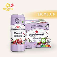 [SINGLE PACK] SAN PELLEGRINO MOMENTI POMEGRANATE & BLACKCURRANT 330ML X 6 (CAN) - ABSOLUTE MART[SINGLE PACK] SAN PELLEGRINO MOMENTI POMEGRANATE & BLACKCURRANT 330ML X 6 (CAN)Fruity Sparkling Drinks