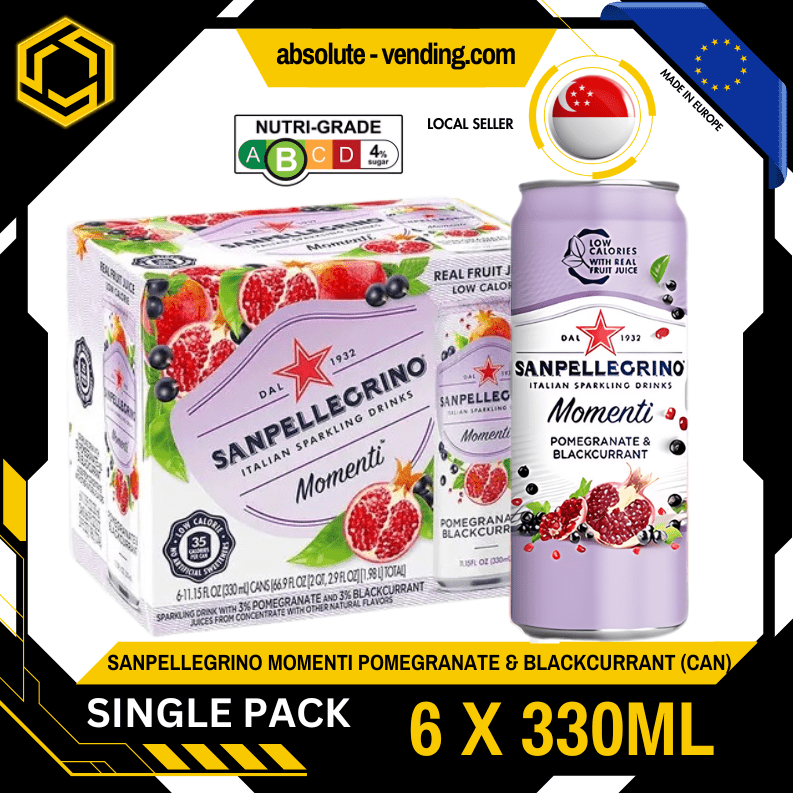 [SINGLE PACK] SAN PELLEGRINO MOMENTI POMEGRANATE & BLACKCURRANT 330ML X 6 (CAN) - ABSOLUTE MART[SINGLE PACK] SAN PELLEGRINO MOMENTI POMEGRANATE & BLACKCURRANT 330ML X 6 (CAN)